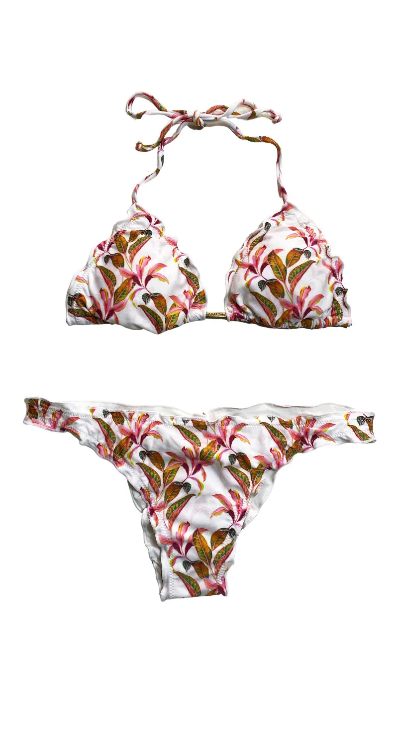 CIA MARITIMA Bikini Blanco Hojas