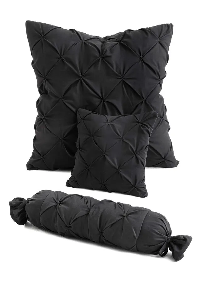 Colcha con espirales Negro