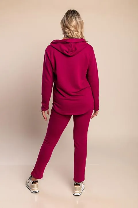 Conjunto de chándal con cremallera, amarena