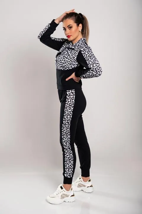 Conjunto de chándal con estampado de leopardo Segovia, gris