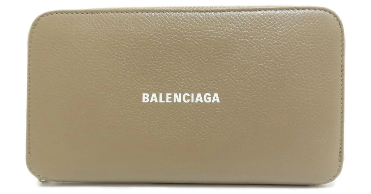 Cremallera Continental Balenciaga Beige 
