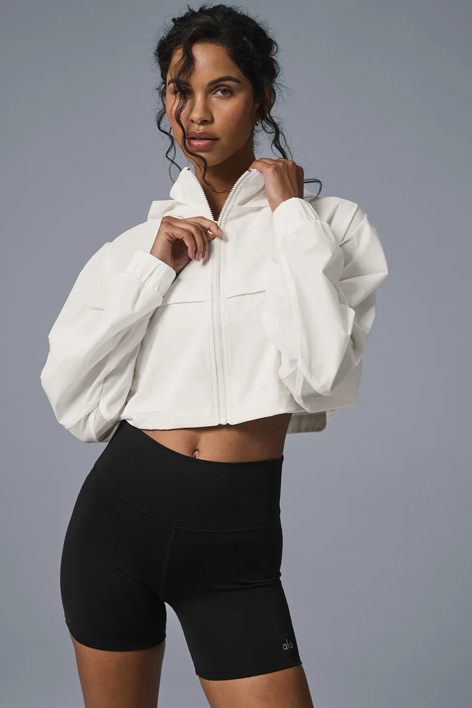 CROPPED PLAYMAKER JACKET  IVORY