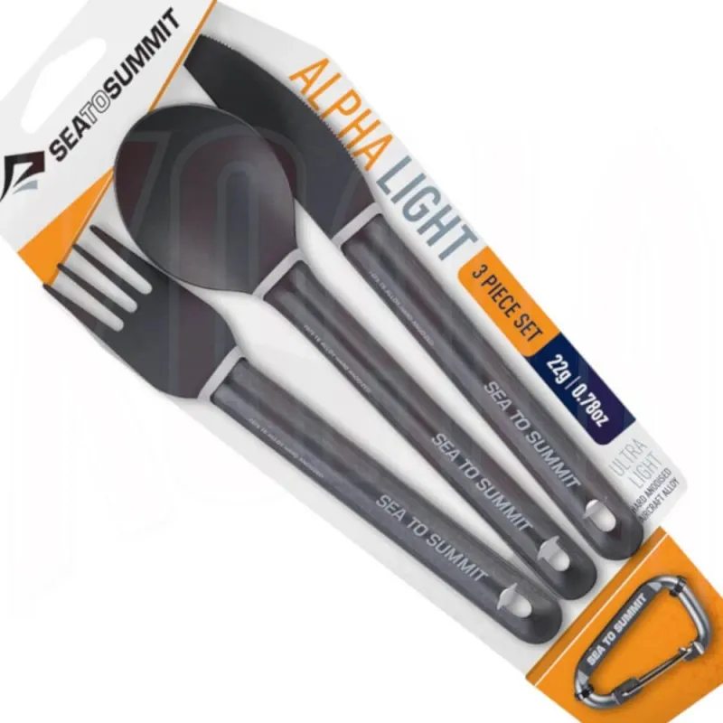 CUBIERTOS DE MONTAñA ALPHALIGHT CUTLERY SET3 SEATOSUMMIT