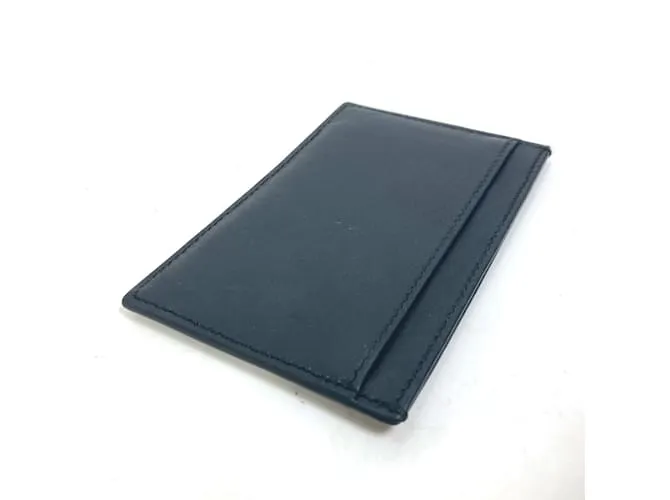 Céline Tarjetero de cuero negro Celine 