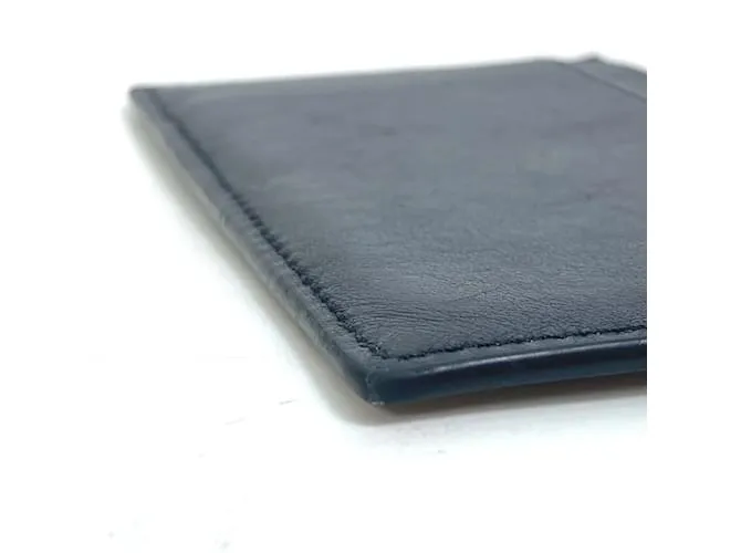 Céline Tarjetero de cuero negro Celine 