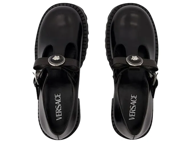 DERBIES  VERSACE  CUERO  NEGRO 