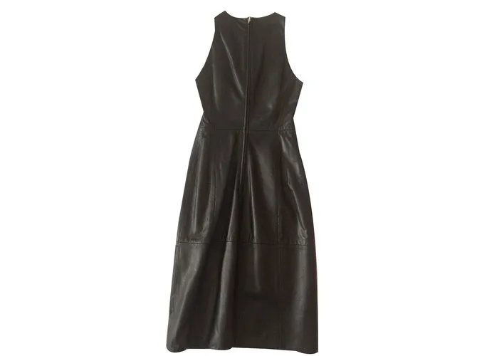 Emporio Armani Vestido de cuero Negro 