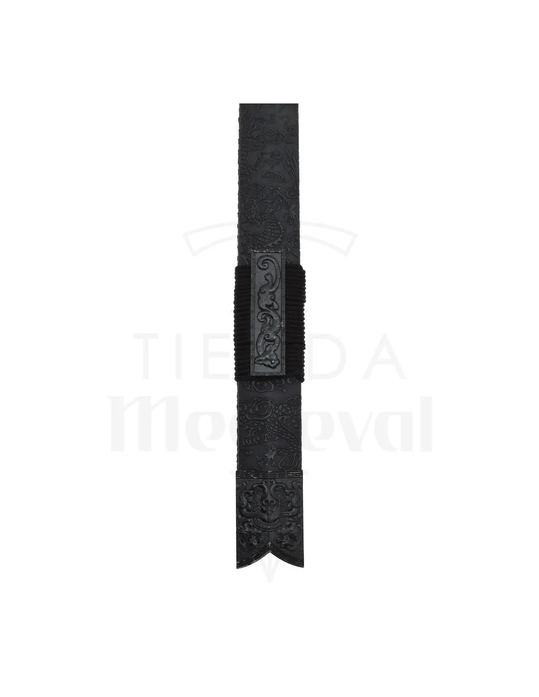 Espada china tradicional de la dinastía Han, negra (96,5 cm.)