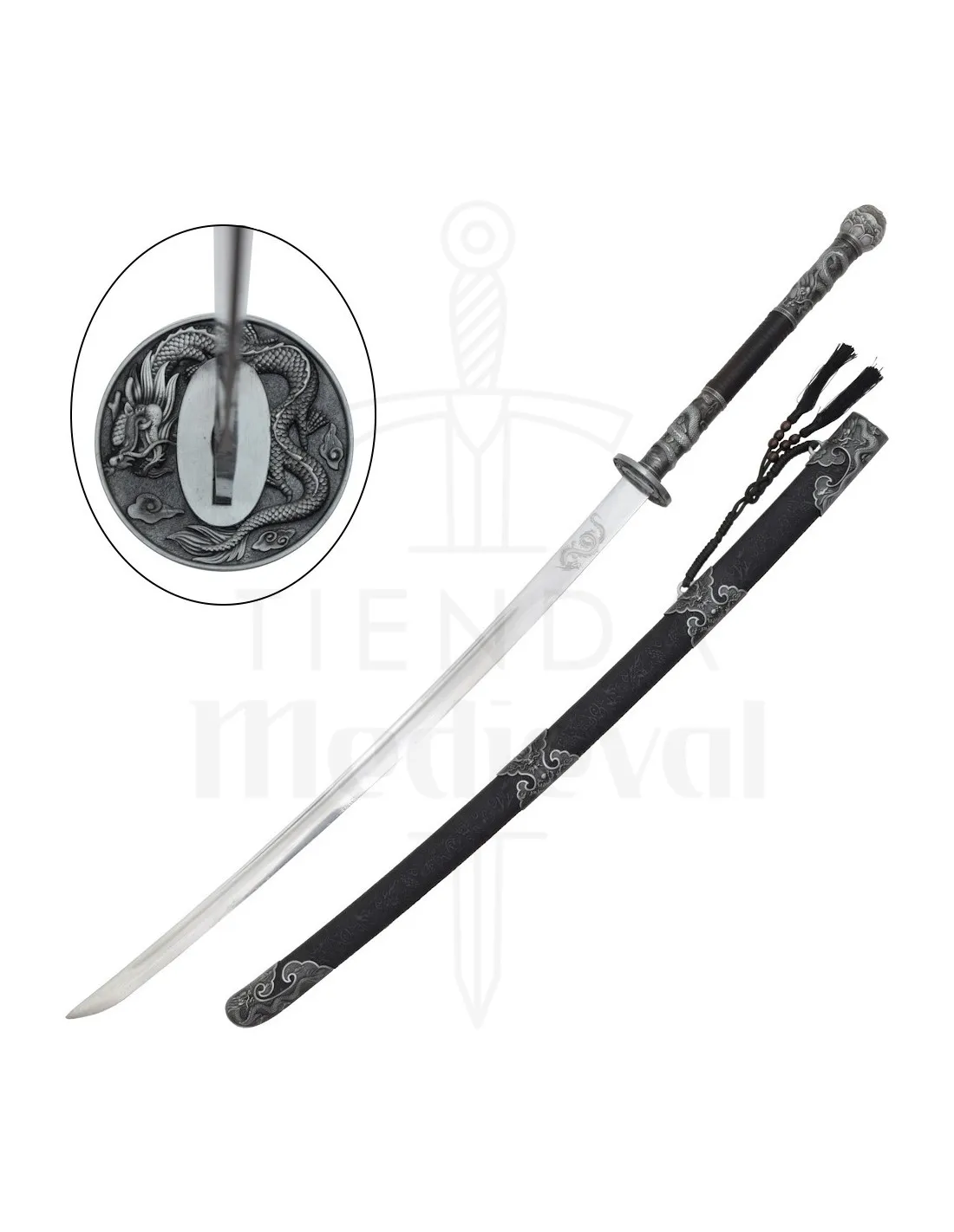 Espada china tradicional Dragón, dinastía Ming (132 cm.)