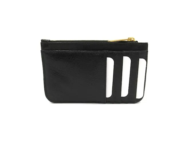 Everyday Monedero de cuero negro Balenciaga 