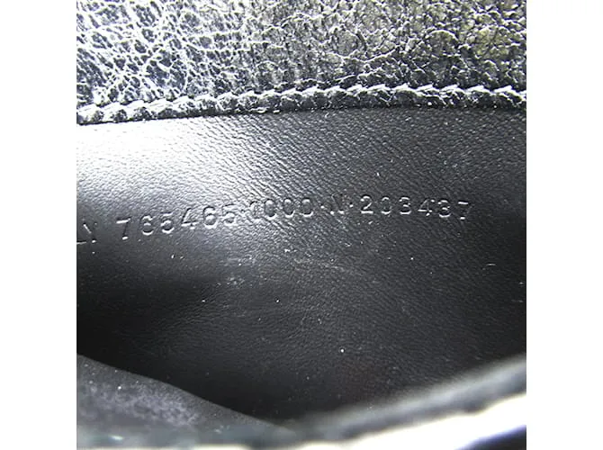 Everyday Monedero de cuero negro Balenciaga 