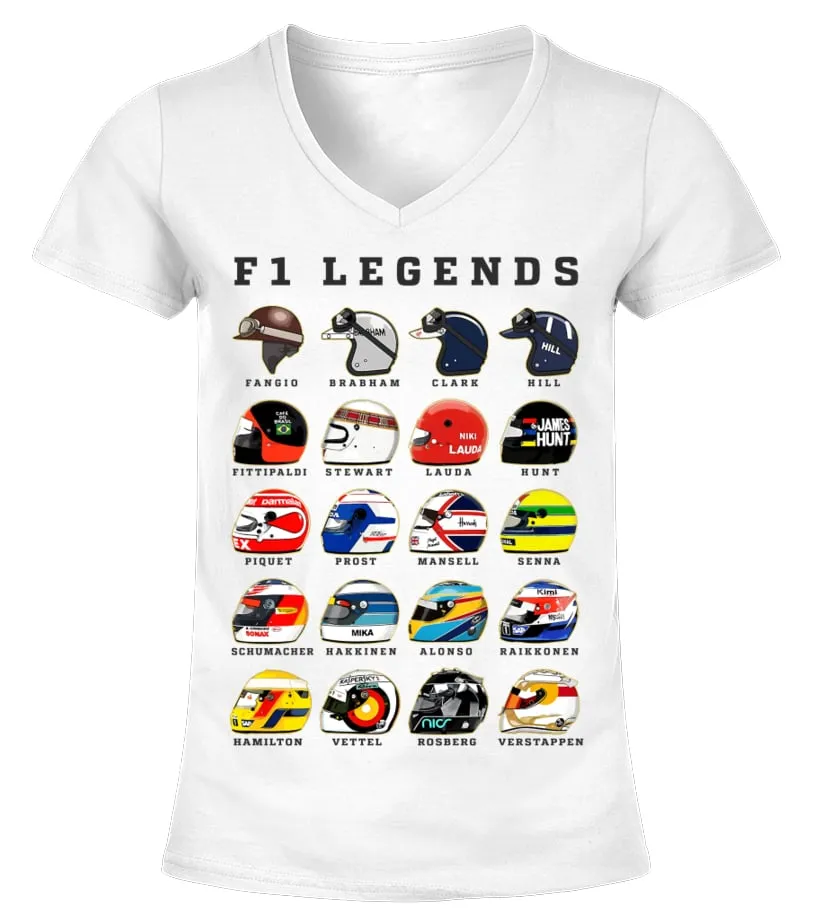 F1 Legends retro WT Camiseta cuello pico Mujer