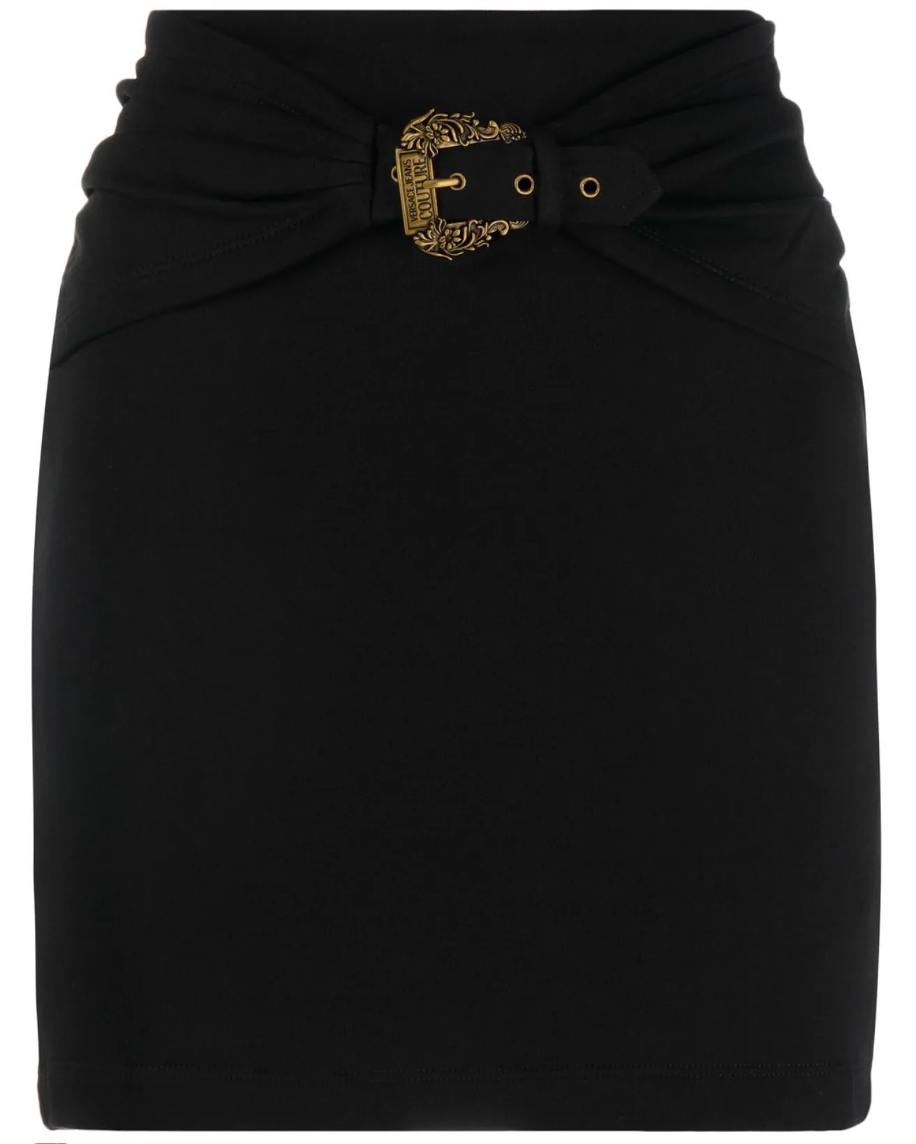 FALDA DENIM NEGRA CINTURN