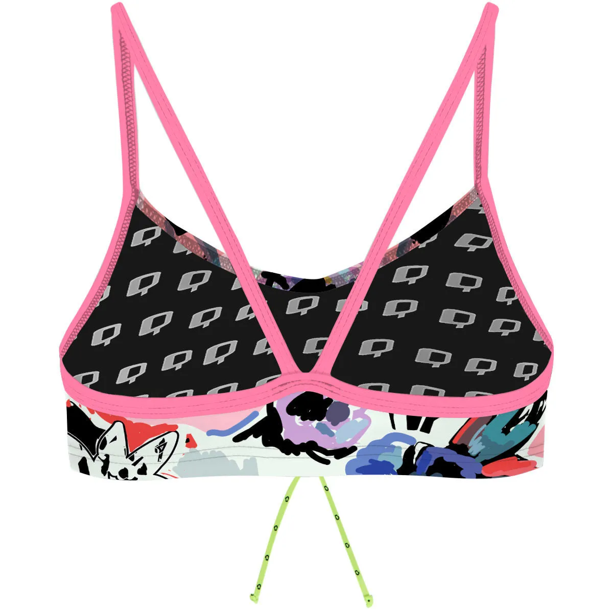 FLORAL SPLASH  BANDEAU BIKINI TOP