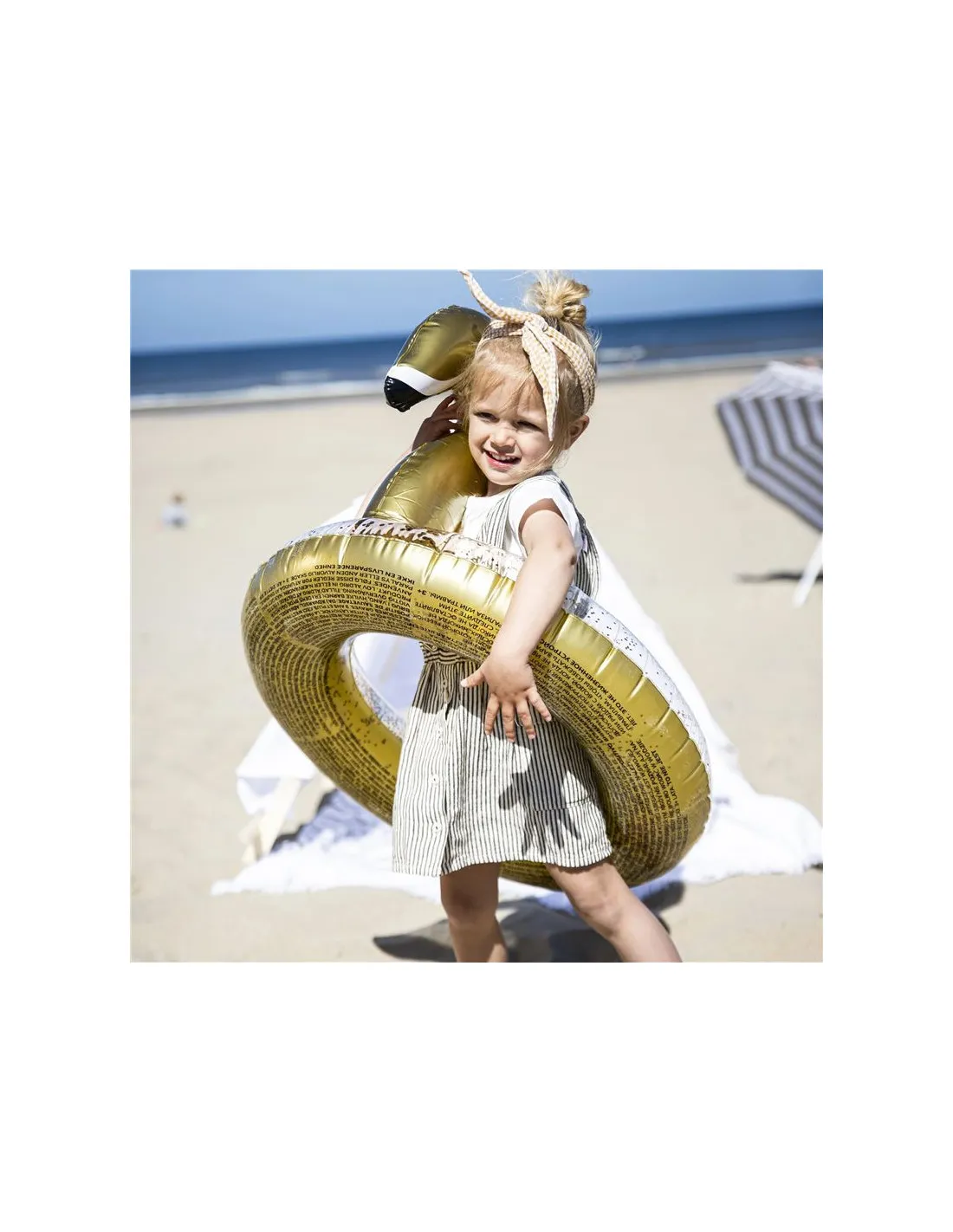 Flotador Swim Essentials Gold Swan Glitter 70 cm