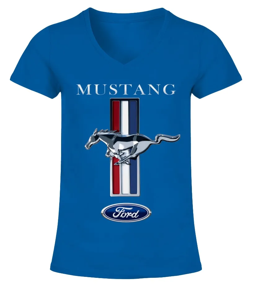 Ford Mustang BL Camiseta cuello pico Mujer