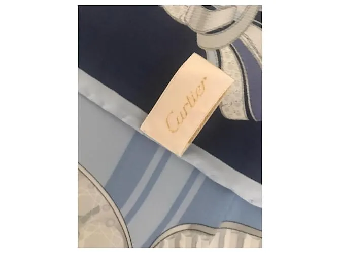 FOULARD CARTIER SILK Azul marino 