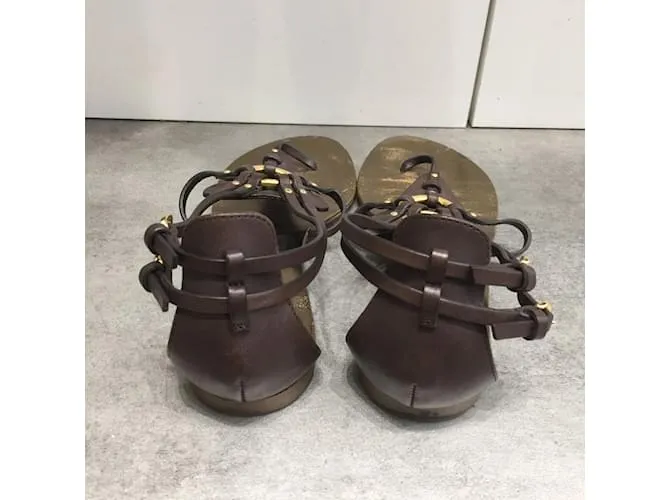 GIUSEPPE ZANOTTI Sandalias T.UE 36.5 cuero Castaño 