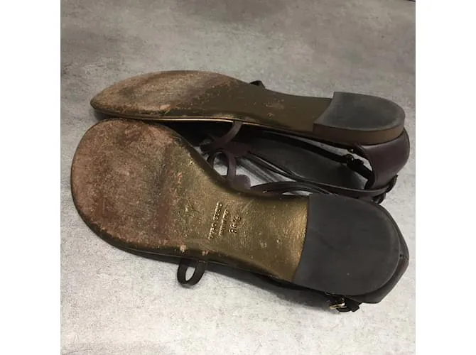 GIUSEPPE ZANOTTI Sandalias T.UE 36.5 cuero Castaño 