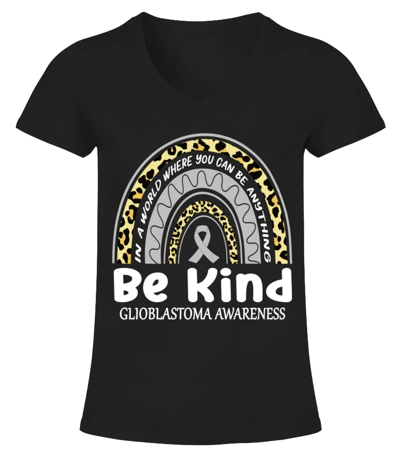 GLIOBLASTOMAGBM SURVIVORS CAMISETA CUELLO PICO MUJER