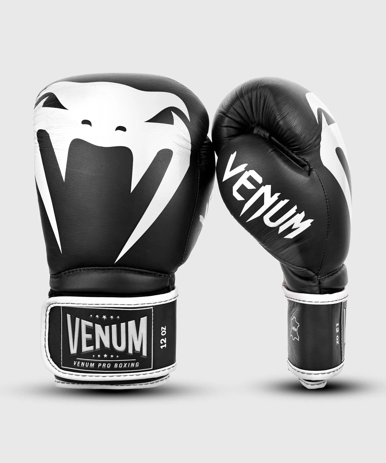 GUANTES DE BOXEO PROFESIONAL VENUM GIANT 2.0  – VELCRO  NEGRO/BLANCO