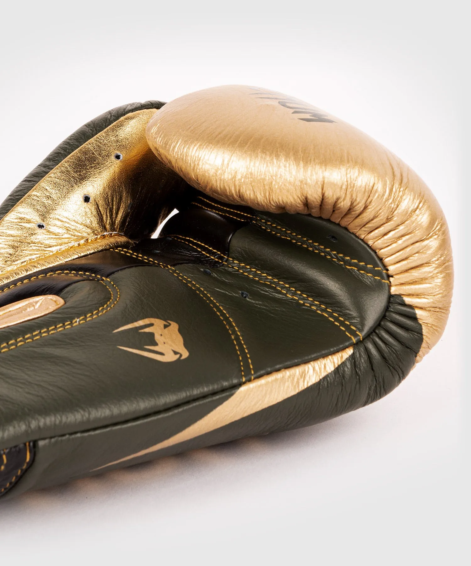 GUANTES DE BOXEO PROFESIONAL VENUM HAMMER – VELCRO  CAQUI/ORO