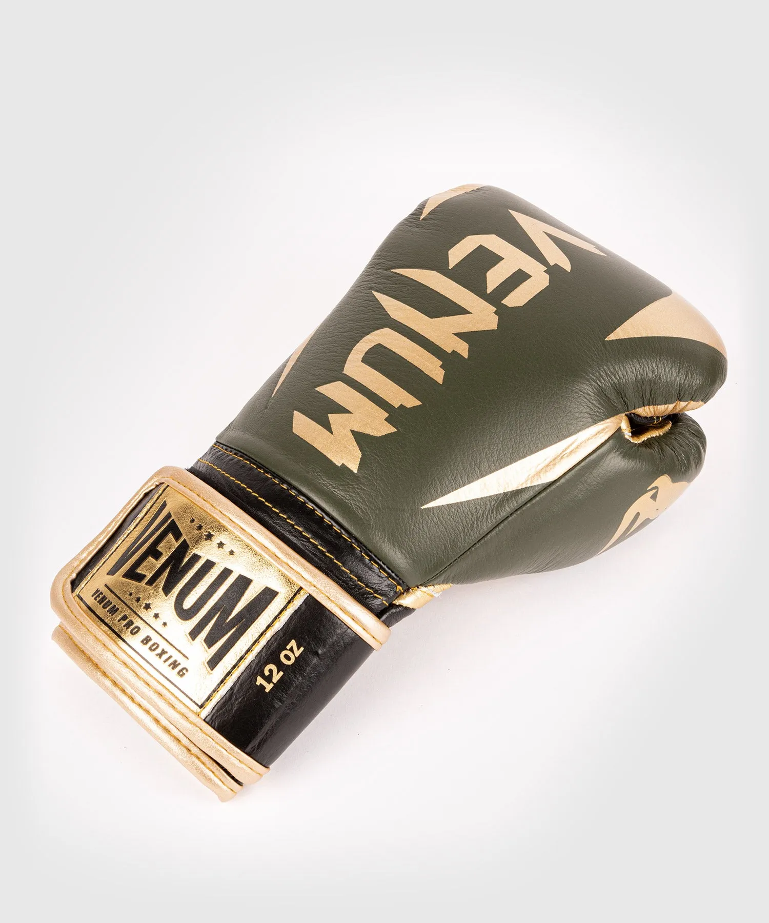 GUANTES DE BOXEO PROFESIONAL VENUM HAMMER – VELCRO  CAQUI/ORO