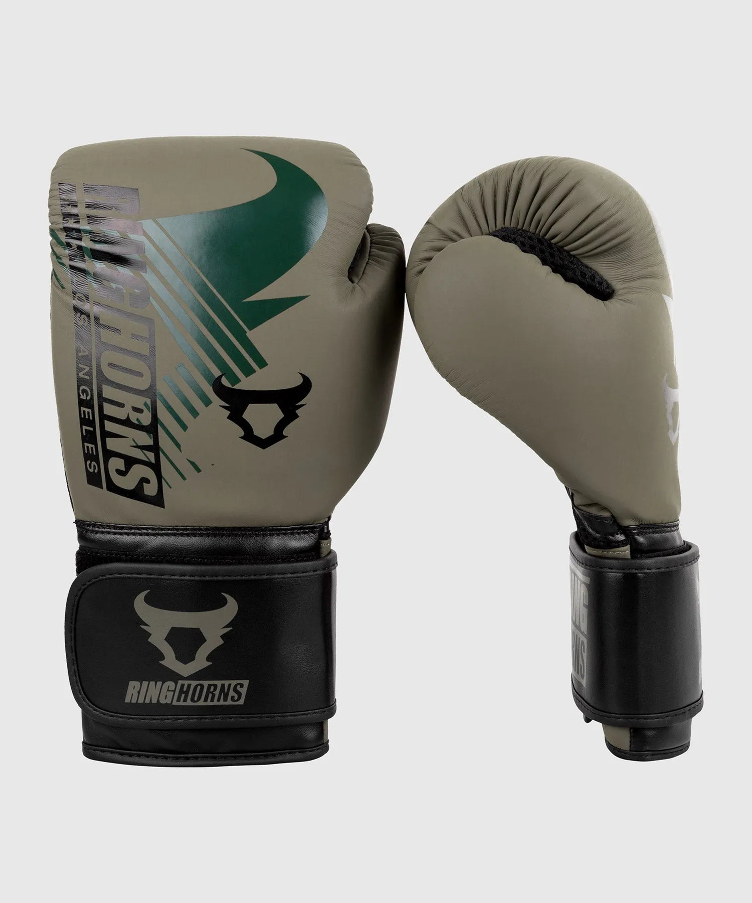 GUANTES DE BOXEO RINGHORNS CHARGER MX  KAKI/NEGRO