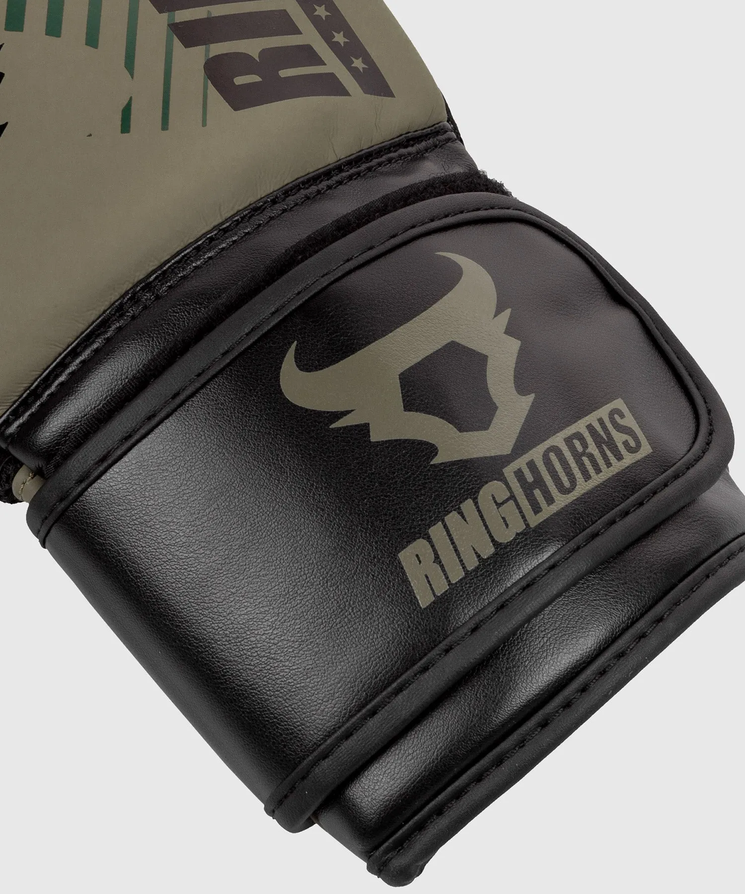GUANTES DE BOXEO RINGHORNS CHARGER MX  KAKI/NEGRO