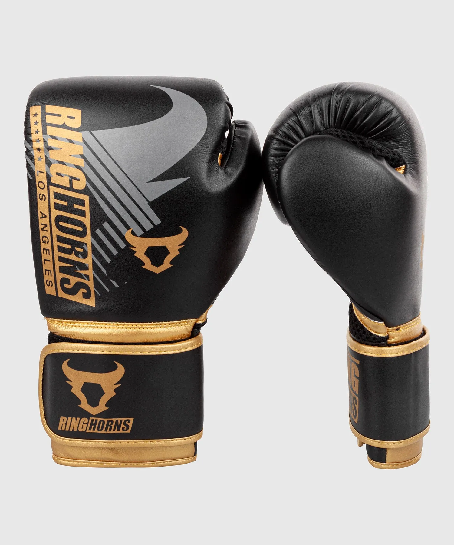 GUANTES DE BOXEO RINGHORNS CHARGER MX  NEGRO/ORO