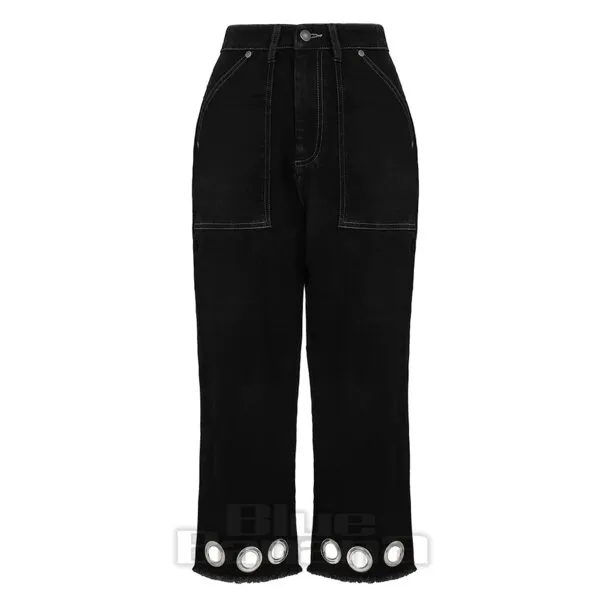 Hell Bunny Destruir Vaqueros Recortados (Negro)