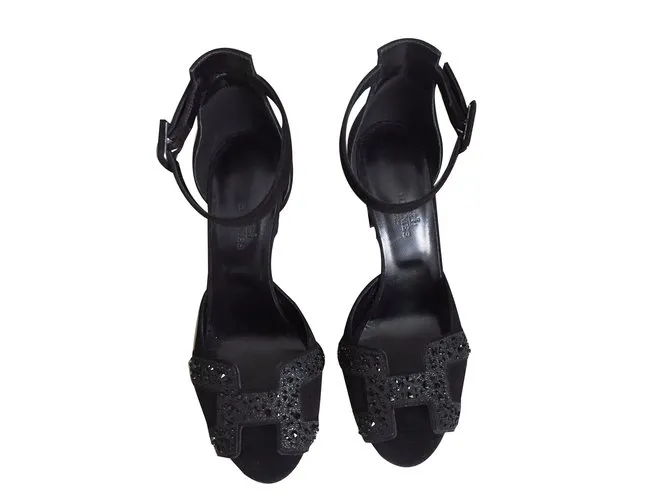 Hermès Sandalias Negro 