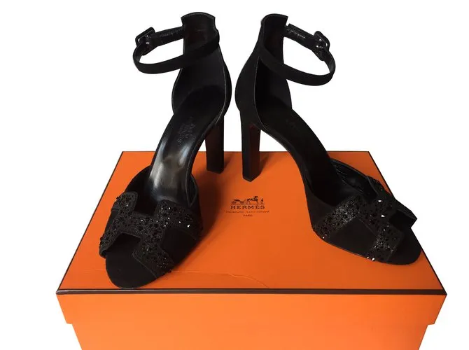 Hermès Sandalias Negro 