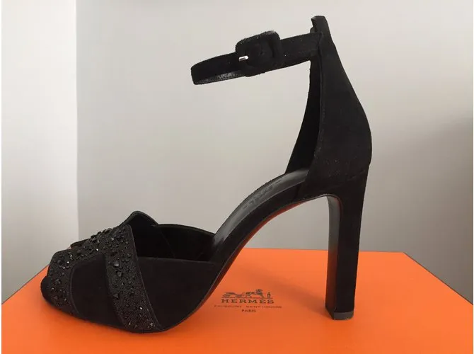 Hermès Sandalias Negro 