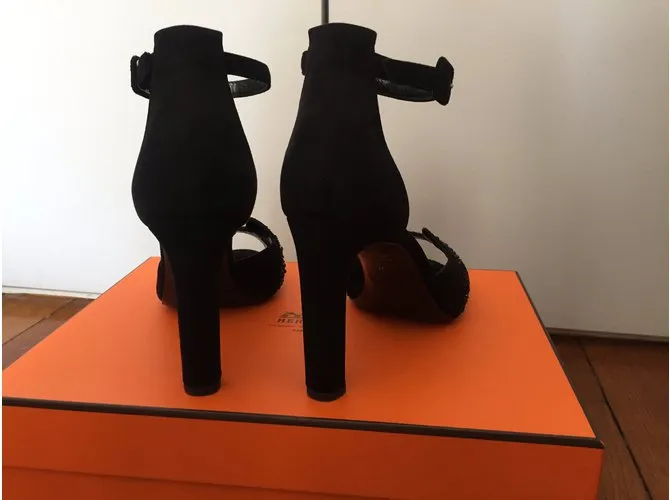 Hermès Sandalias Negro 