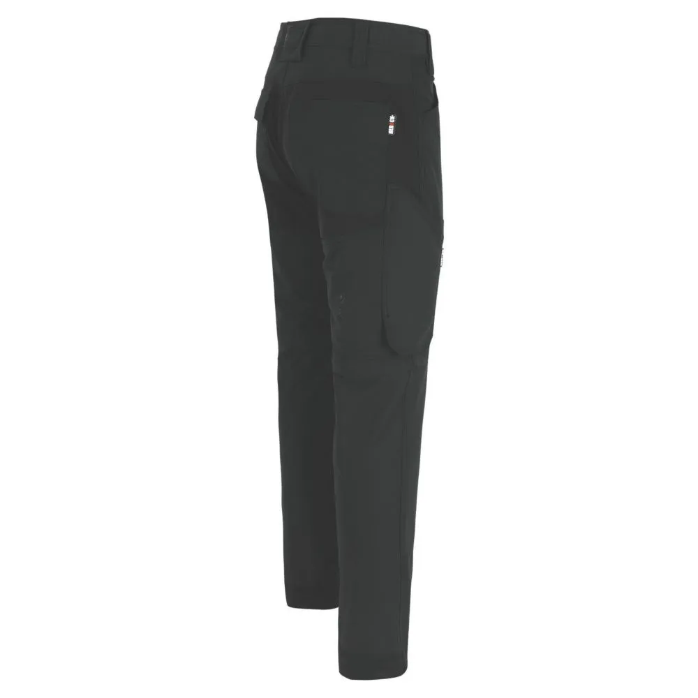 Herock Tornado, pantalón con pernera desmontable de cremallera, negro (cintura 32
