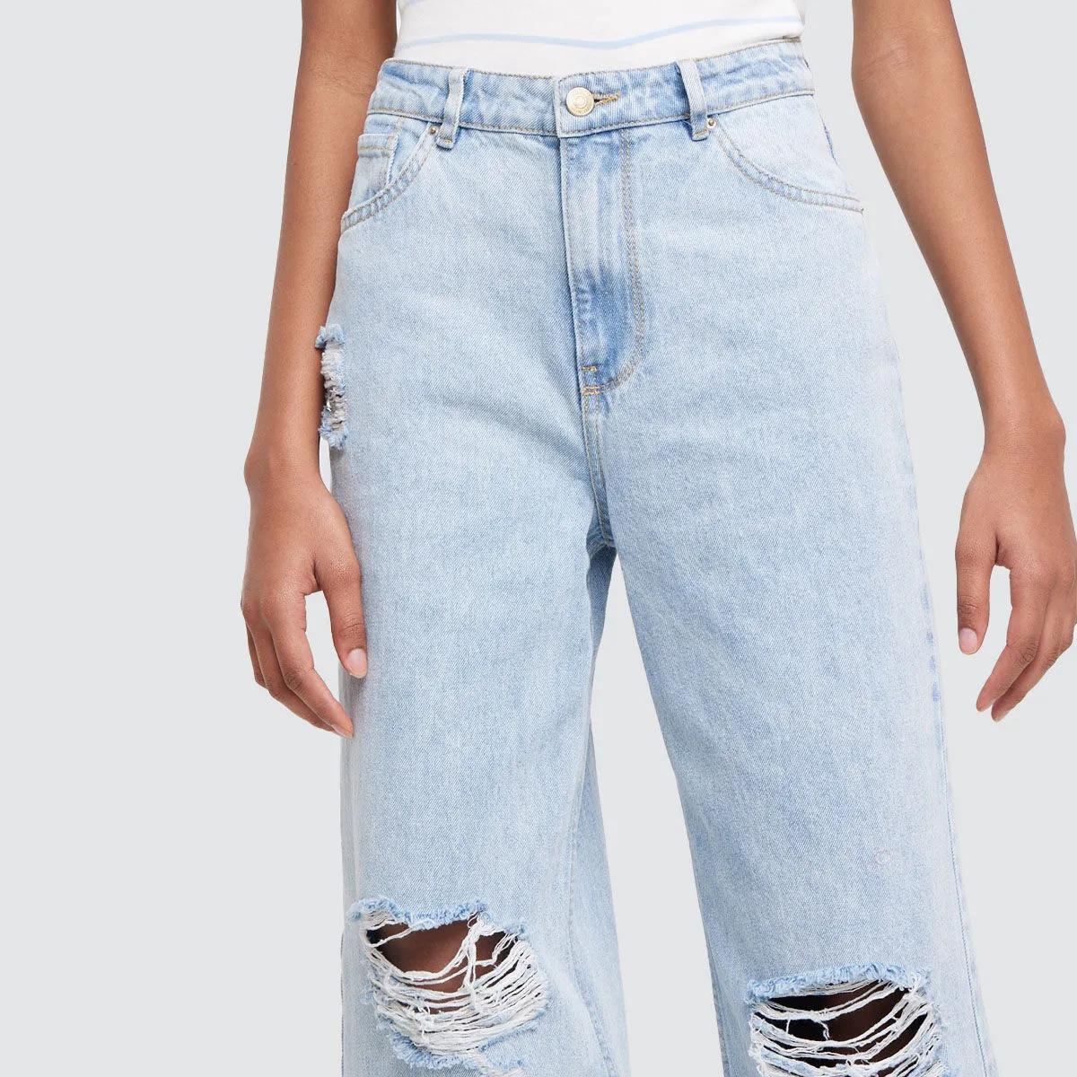 Jean Wideleg Con Rotos
