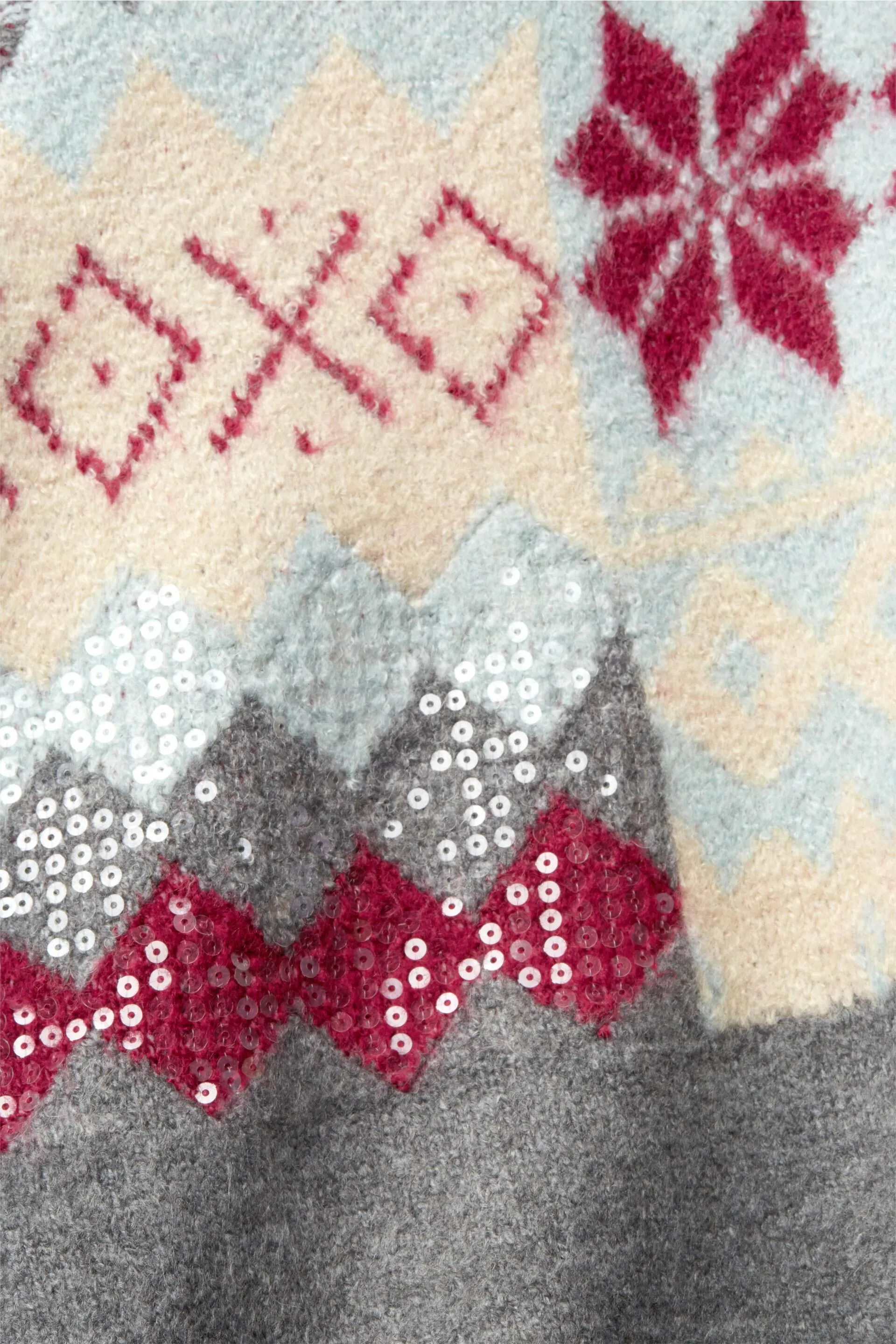 Jersey jacquard con lentejuelas