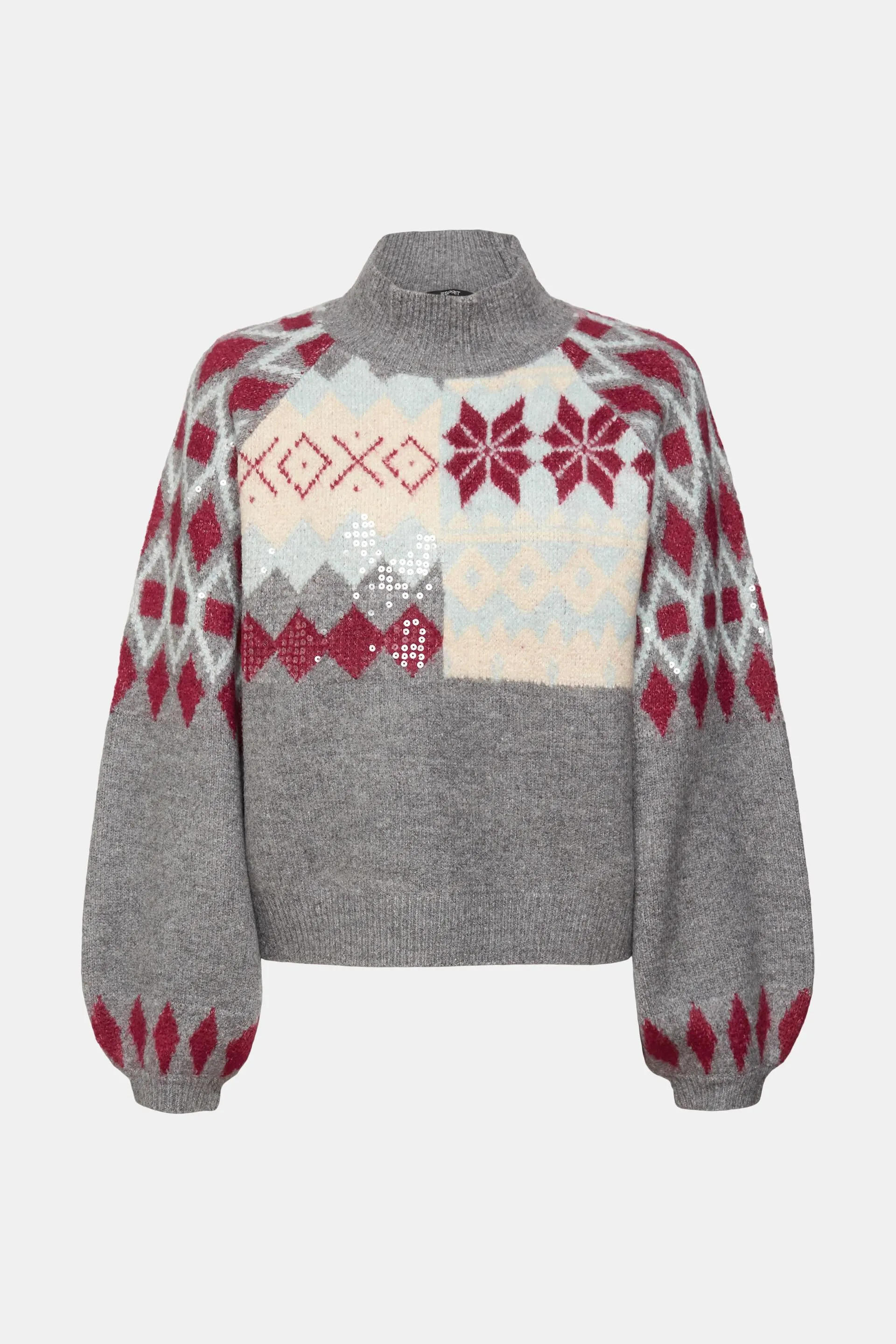 Jersey jacquard con lentejuelas
