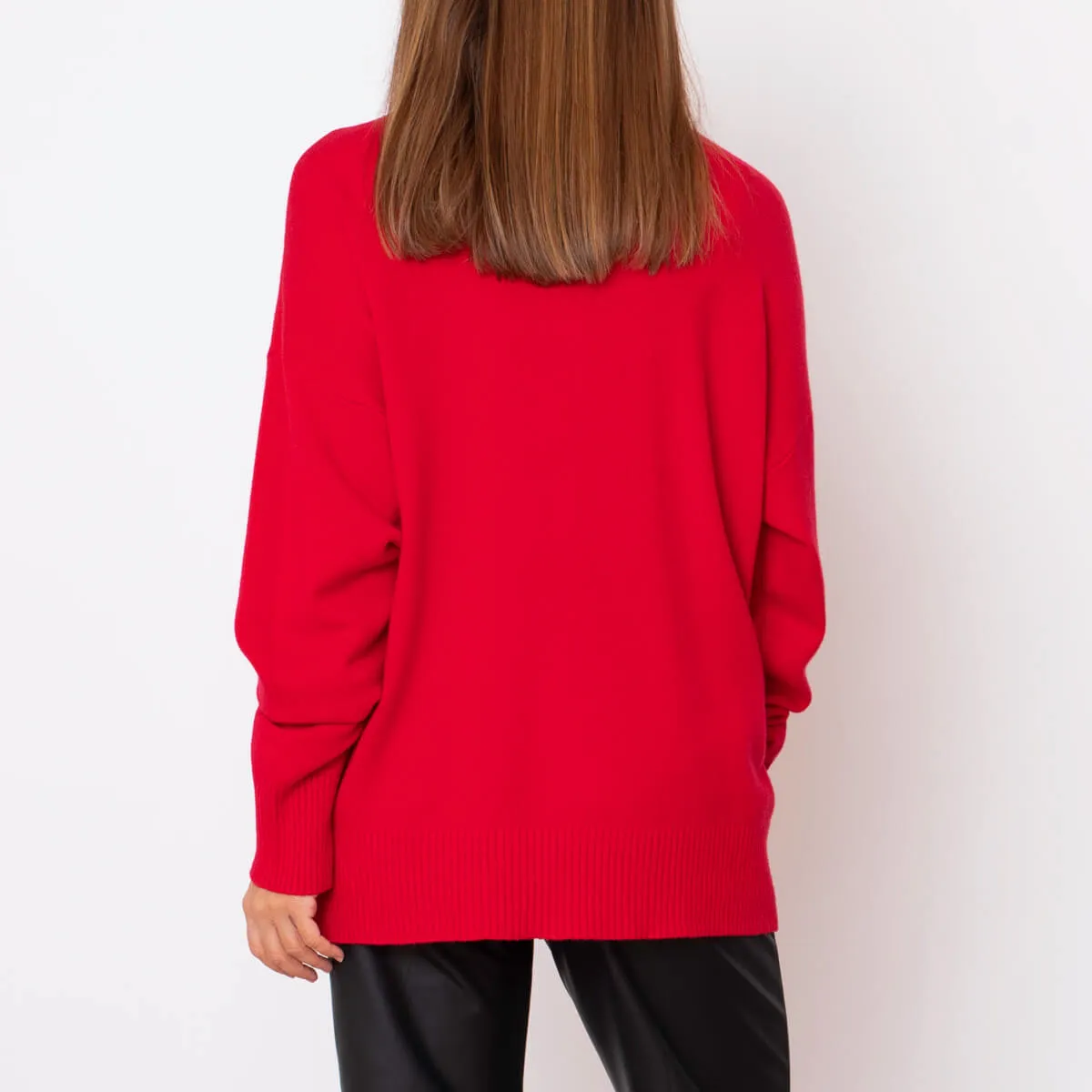 JERSEY OVERSIZE CUELLO  ROJO