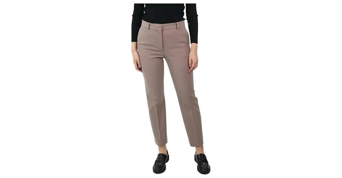 JOSEPH PANTALóN SASTRE MARRóN DE PERNERA ESTRECHA  TALLA UK 10 CASTAñO 