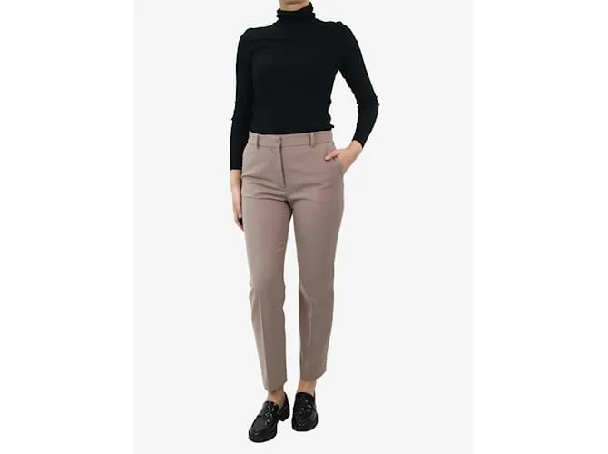 JOSEPH PANTALóN SASTRE MARRóN DE PERNERA ESTRECHA  TALLA UK 10 CASTAñO 