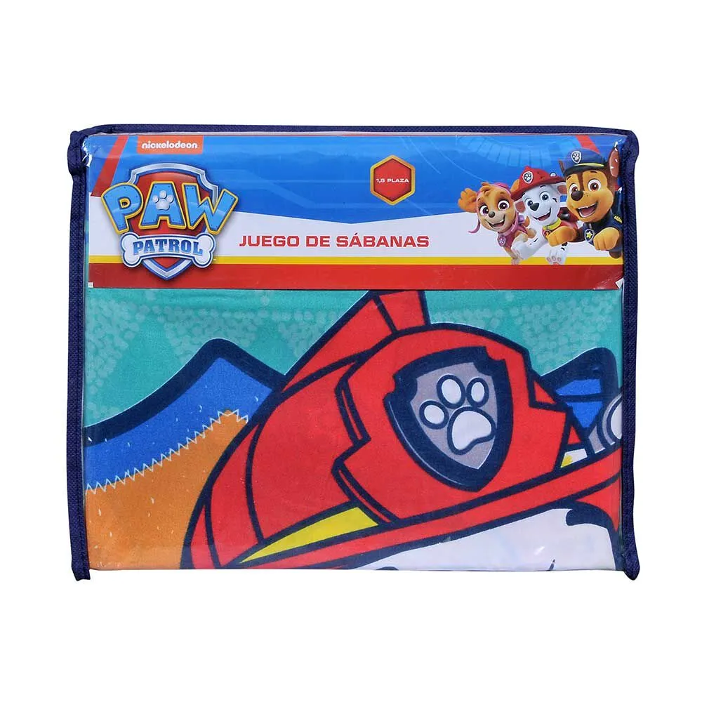 Juego de Sábanas Infantil Paw Patrol 1,5 Plazas Triángulo Niño