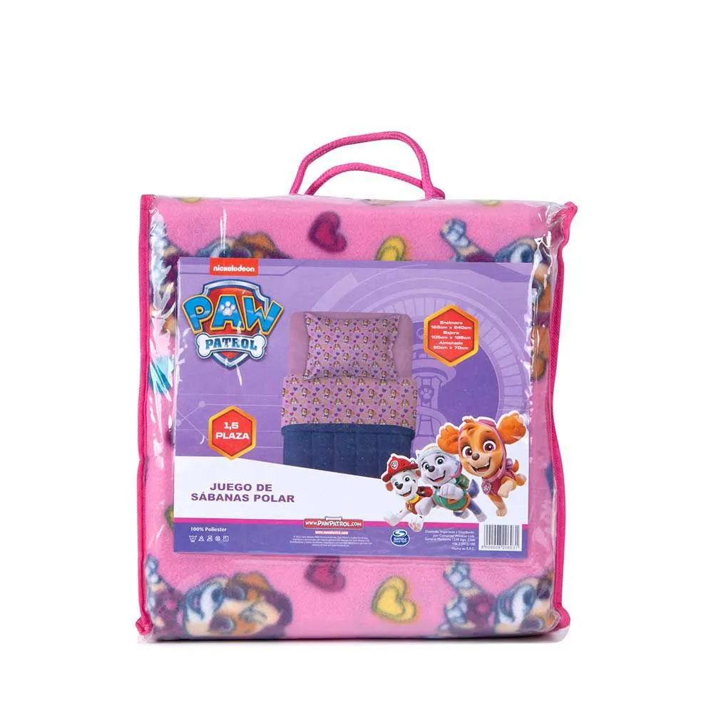 Juego de Sábanas Infantil Paw Patrol Niña 1,5 Plazas Skye