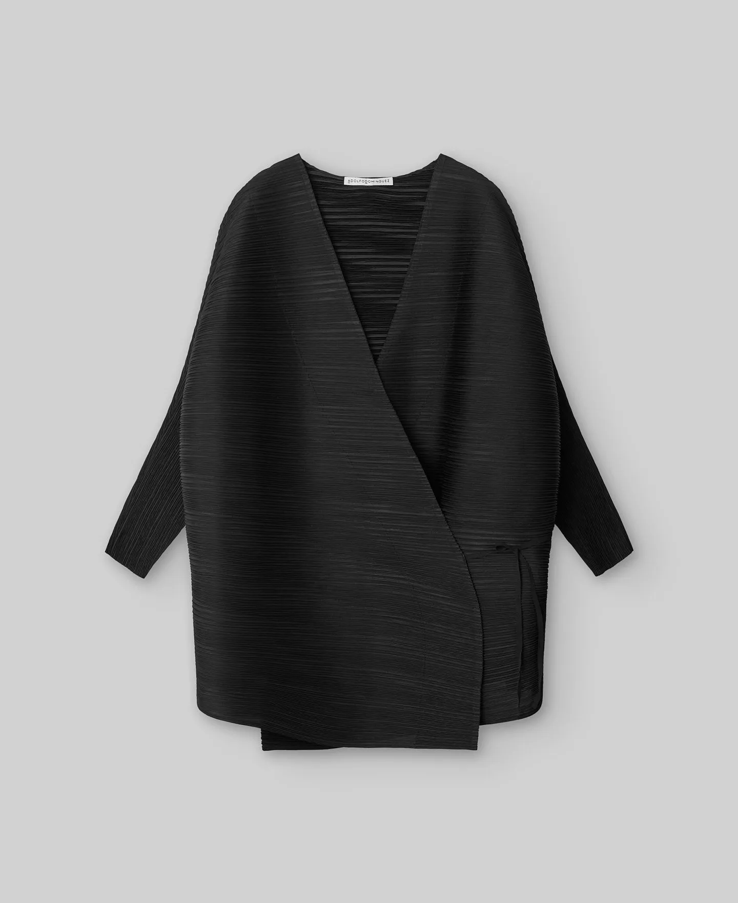 Kimono crinkle negro mujer
