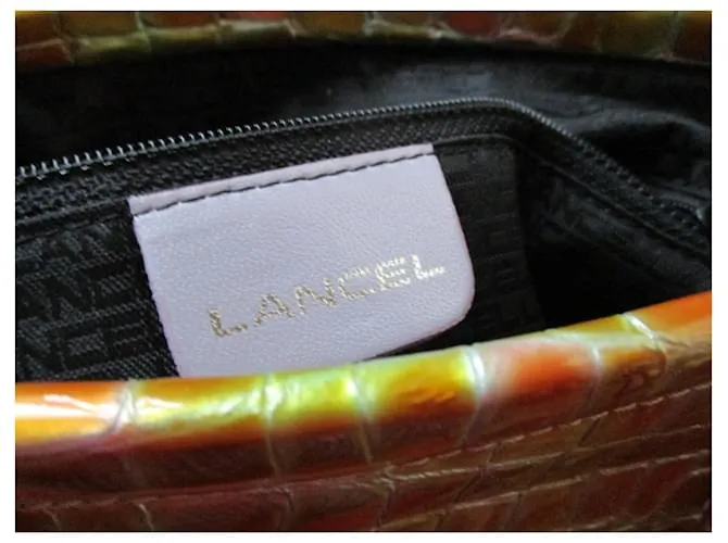 Lancel Saco/cubiertas de vinilo, efecto mosaico. Amarillo 