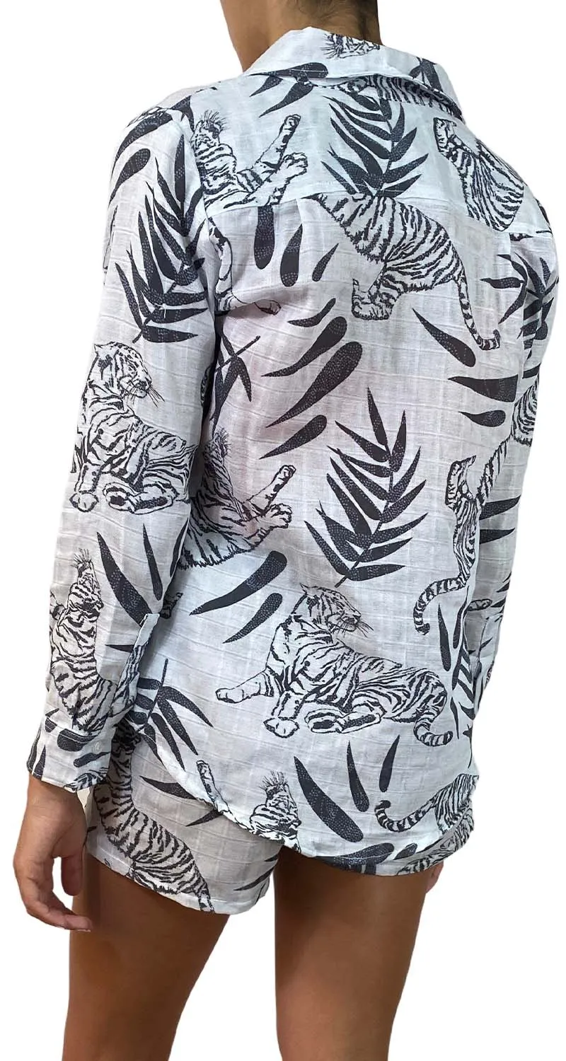 LAS SUREÑAS Camisa Blanca Tigre