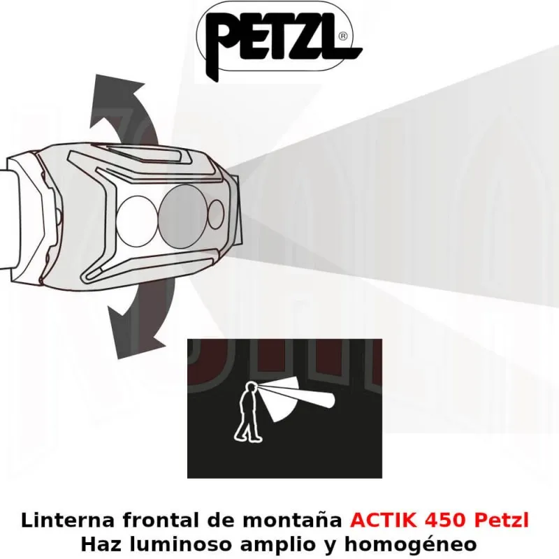 Linterna frontal de montaña Petzl ACTIK 450 lumens