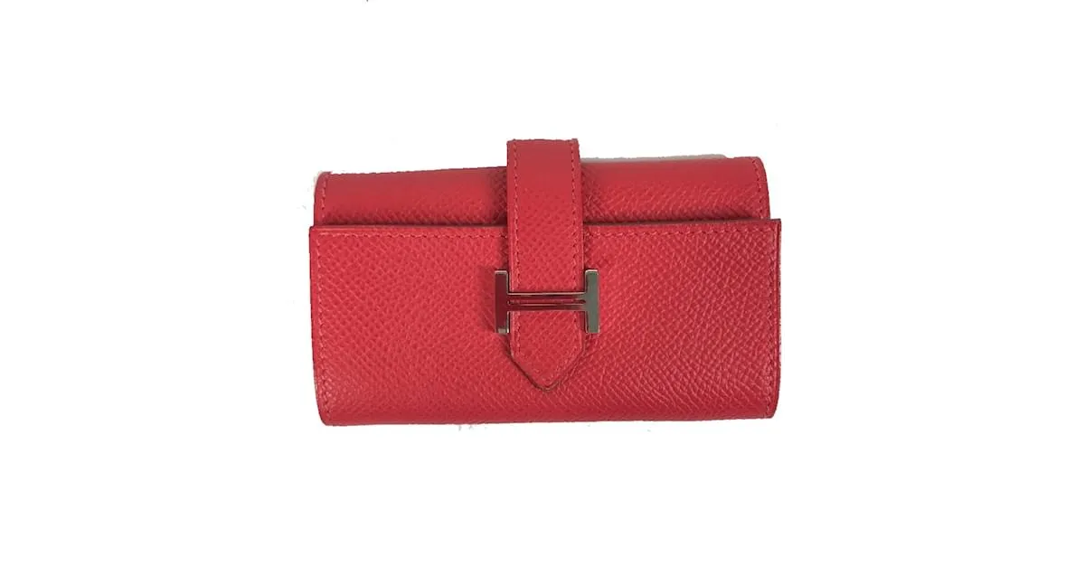 Llaveiro de cuero rojo Hermès Roja 