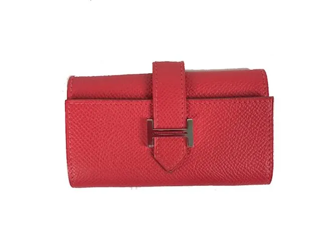 Llaveiro de cuero rojo Hermès Roja 